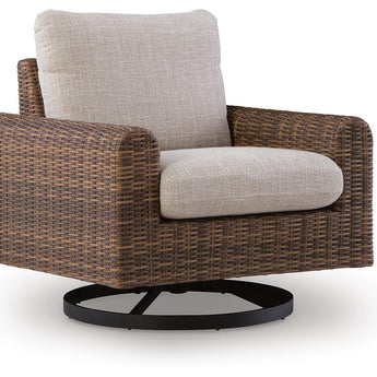 Dolan Creek - Sillón giratorio con cojín - Gris/Marrón
