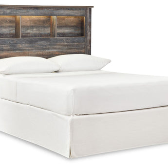 Drystan - Full Bookcase Headboard - Brown / Beige