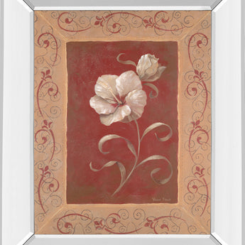 Amanda's Hibiscus By Vivian Flasch - Mirror Framed Print Wall Art - Red
