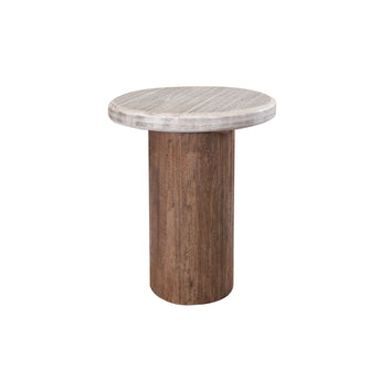 Sahara - End Table - Light Cream / Brown Caramel