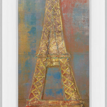 Eiffel By Longo - Mirror Framed Print Wall Art - Gold