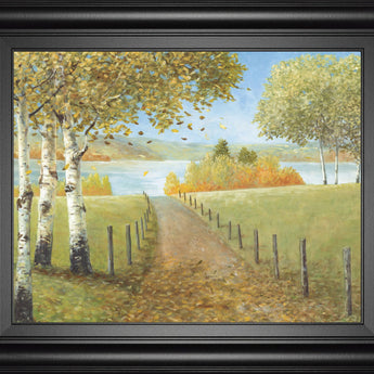 Rural Route I By A. Fisk - Framed Print Wall Art - Green