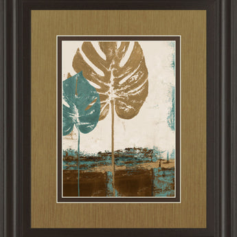 Leaves Il By Patricia Pinto - Framed Print Wall Art - Beige