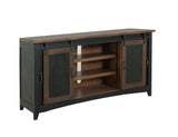 Pueblo TV Stand / Console / Wall Unit Black / Medium Brown - alternate view
