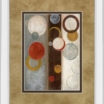 Crescent Moon I By Tava Studio - Mirror Framed Print Wall Art - Beige