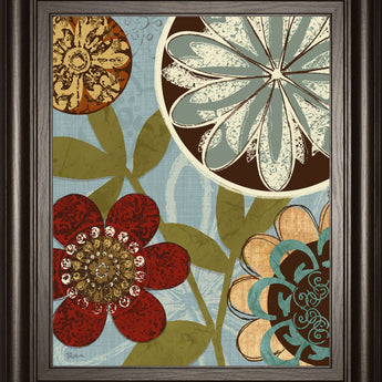 Persian Garden I By Katrina Craven - Framed Print Wall Art - Light Brown
