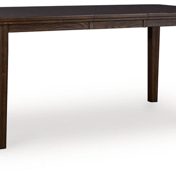 Haddigan - Dining Room Counter Height Butterfly Extension Table - Dark Brown