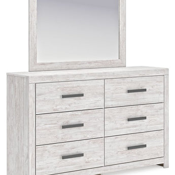 Cayboni - Dresser And Mirror - Whitewash