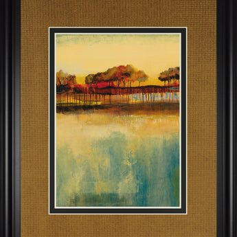 October Sky Il By George - Framed Print Wall Art - Orange