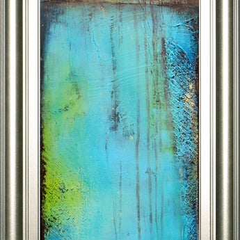 Fisher Island Il By Erin Ashley - Framed Print Wall Art - Light Blue