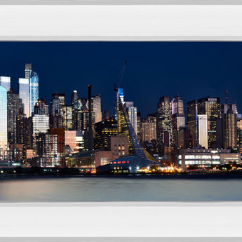 New York At Night Xi By James Mcloughlin - Mirror Framed Print Wall Art - Black