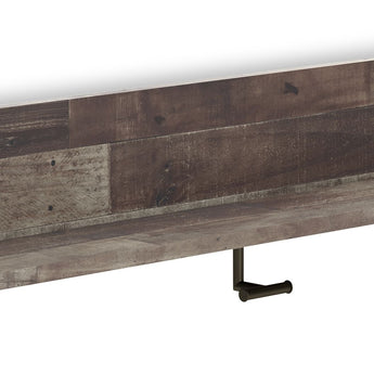 Neilsville - Wall Mounted Coat Rack w/Shelf - Black / Gray