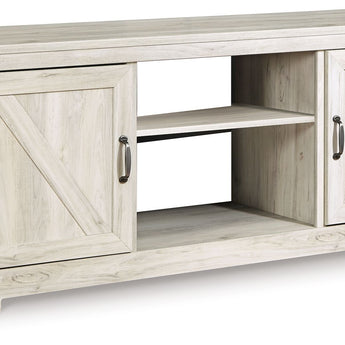 Bellaby - 63" TV Stand W/Fireplace Option - Whitewash