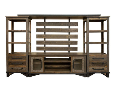 Loft TV Stand / Wall Unit Two Tone Gray / Brown - image 4 of 4