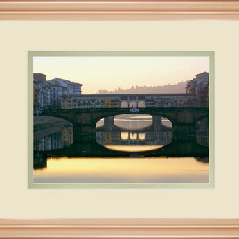 Ponte Vecchio By Bill Philip - Framed Print Wall Art - Dark Gray