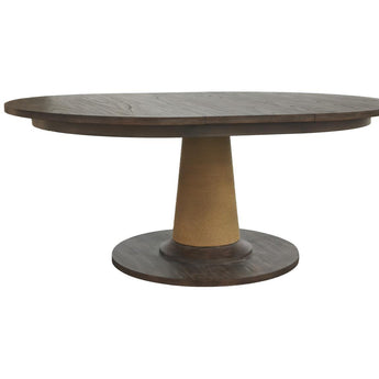 Reflections - Complete Round Dining Table - Dark Roast