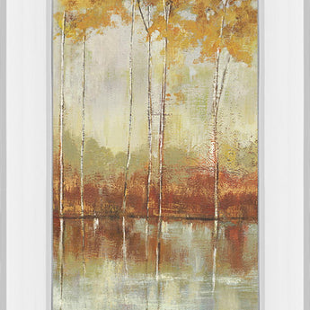 Reflections I By Allison Pearce - Mirror Framed Print Wall Art - Yellow
