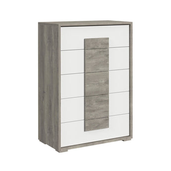 San Matteo - Cómoda de 5 cajones - Gris