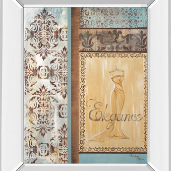Elegance By Hamkimipour-ritter Mirror Framed Print Wall Art - Beige
