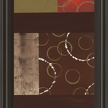 Mix N' Match I By Earl Kaminsky - Framed Print Wall Art - Dark Brown