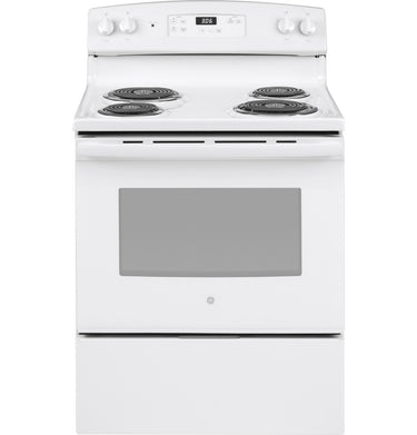 GE 30" Freestanding Electric Range, White - JBS360DMWW