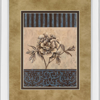Rose Refined I By Carol Robinson - Mirror Framed Print Wall Art - Light Brown