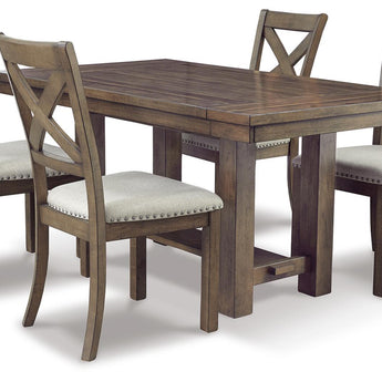 Moriville - Mesa extensible rectangular para comedor - Marrón grisáceo