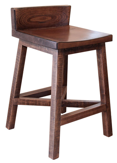 Pueblo Wooden Seat & Base Stool (Set of 2) - Stool Sets at Quality Home Furniture Mesquite