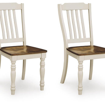 Wirloni - Dining Room Side Chair (Set of 2) - Antique White / Brown
