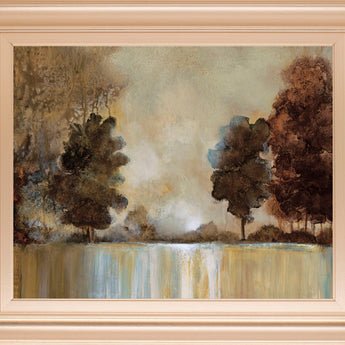 Morning Mist By Cat Tesla - Framed Print Wall Art - Beige