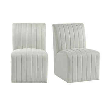 Jemma - Silla de comedor auxiliar (juego de 2) - Beige