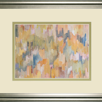 Concerto Grey By Robert Cresvell - Framed Print Wall Art - Yellow