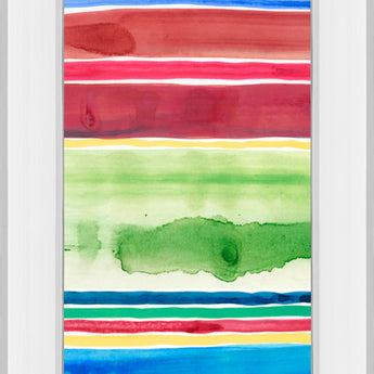 Cabana Panel Il By Regina Moore - Mirror Framed Print Wall Art - Red