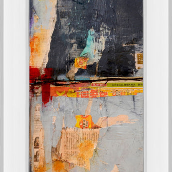 Hong Kong Post I By Erin Ashley - Mirror Framed Print Wall Art - Beige
