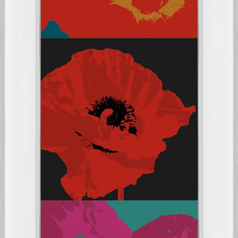 Pop Poppies By Li-legger - Mirrored Frame - Red