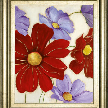 Lavender And Red I By Tava Studios - Framed Print Wall Art - Red