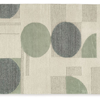 Dallane - 5' x 7' Rug - Linen / Blue / Green