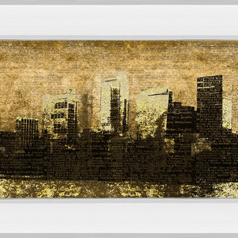 Defined City I By Sd Graphic Studio - Mirror Framed Print Wall Art - Beige