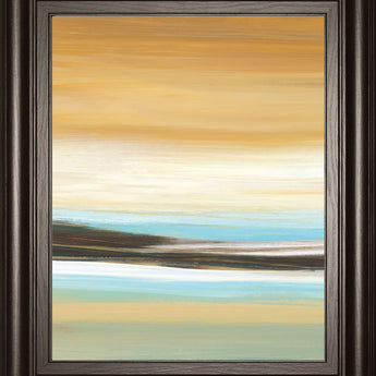 Horizons Il By Tesla - Framed Print Wall Art - Yellow