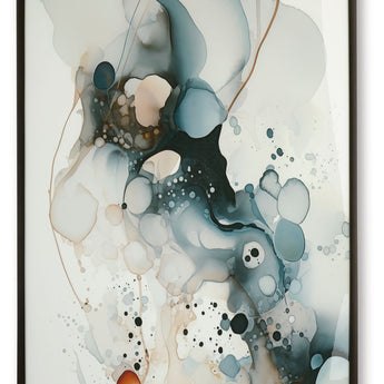 Foxenburg - Wall Art - Blue / Amber / White
