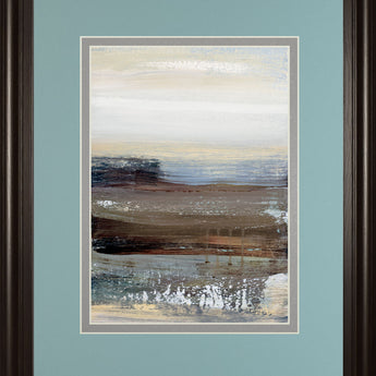 Hint Of By Aerial Snow - Framed Print Wall Art - Light Blue