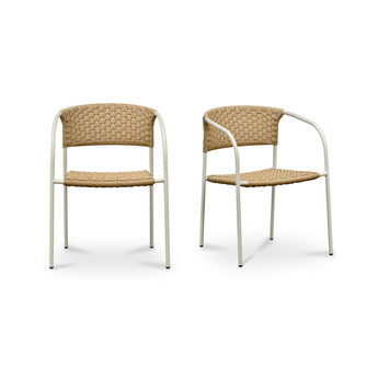 Zola - Silla de comedor para exterior (juego de 2) - Natural