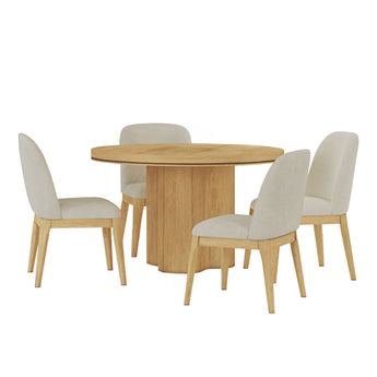 Rosalie - Juego de comedor redondo de altura estándar