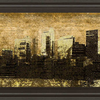 Defined City I By Sd Graphic Studio - Framed Print Wall Art - Beige