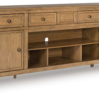 Sharlance - Mueble de TV XL con opción de chimenea - Marrón claro