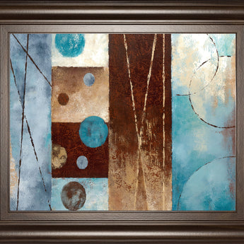 Roll With It Il By Nan - Framed Print Wall Art - Blue