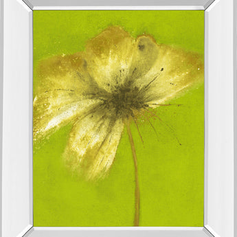 Floral Burst Vl By Emma Forrester - Mirror Framed Print Wall Art - Green