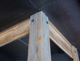 Loft 54" Square Table Two Tone Gray / Brown - detail