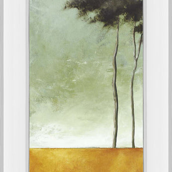 Palms Right - Mirror Framed Print Wall Art - Dark Gray