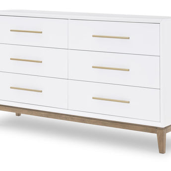Melrose - Dresser - Cloud White And Desert Oak